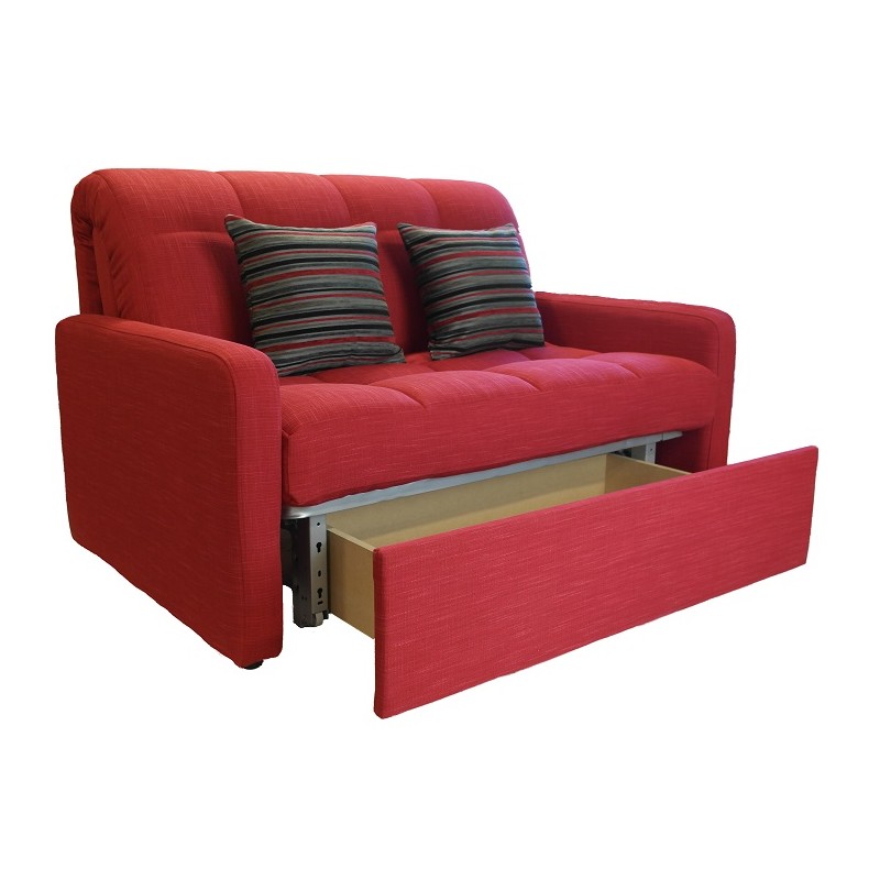 Edinburgh Small 2 Seat Style, 2 Seater Red Sofa Bed