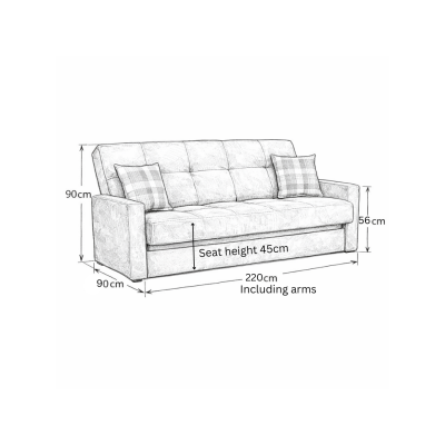 Canterbury 3 Seat | Click Clack | Buy Direct - Sofabed Barn