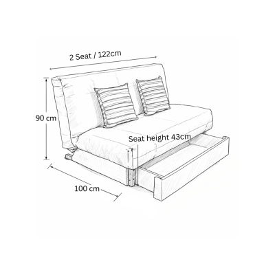 Leila Deluxe Sofa Bed | Compact Design | Small Spaces