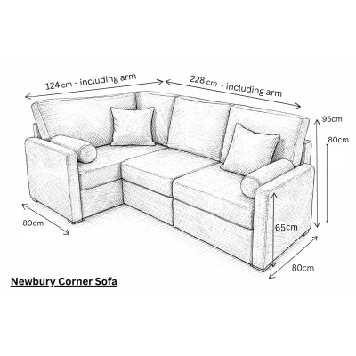 Newbury Corner Sofa Bed | Compact Corner Sofa with Storage | Sofabed Barn
